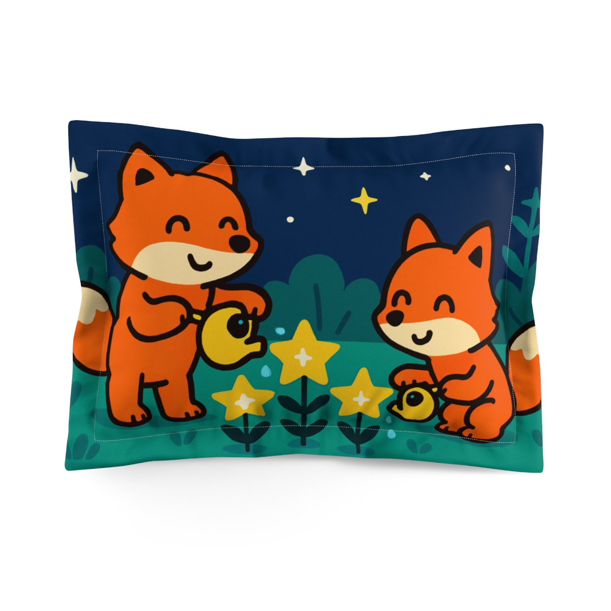 Galaxy Garden Foxes soft plush pillows