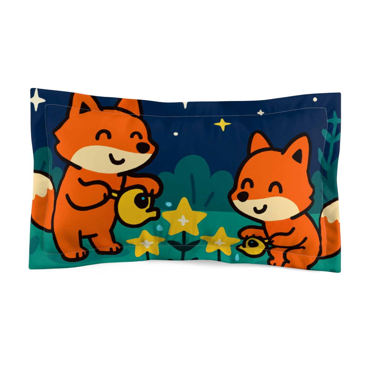 Galaxy Garden Foxes soft plush pillows