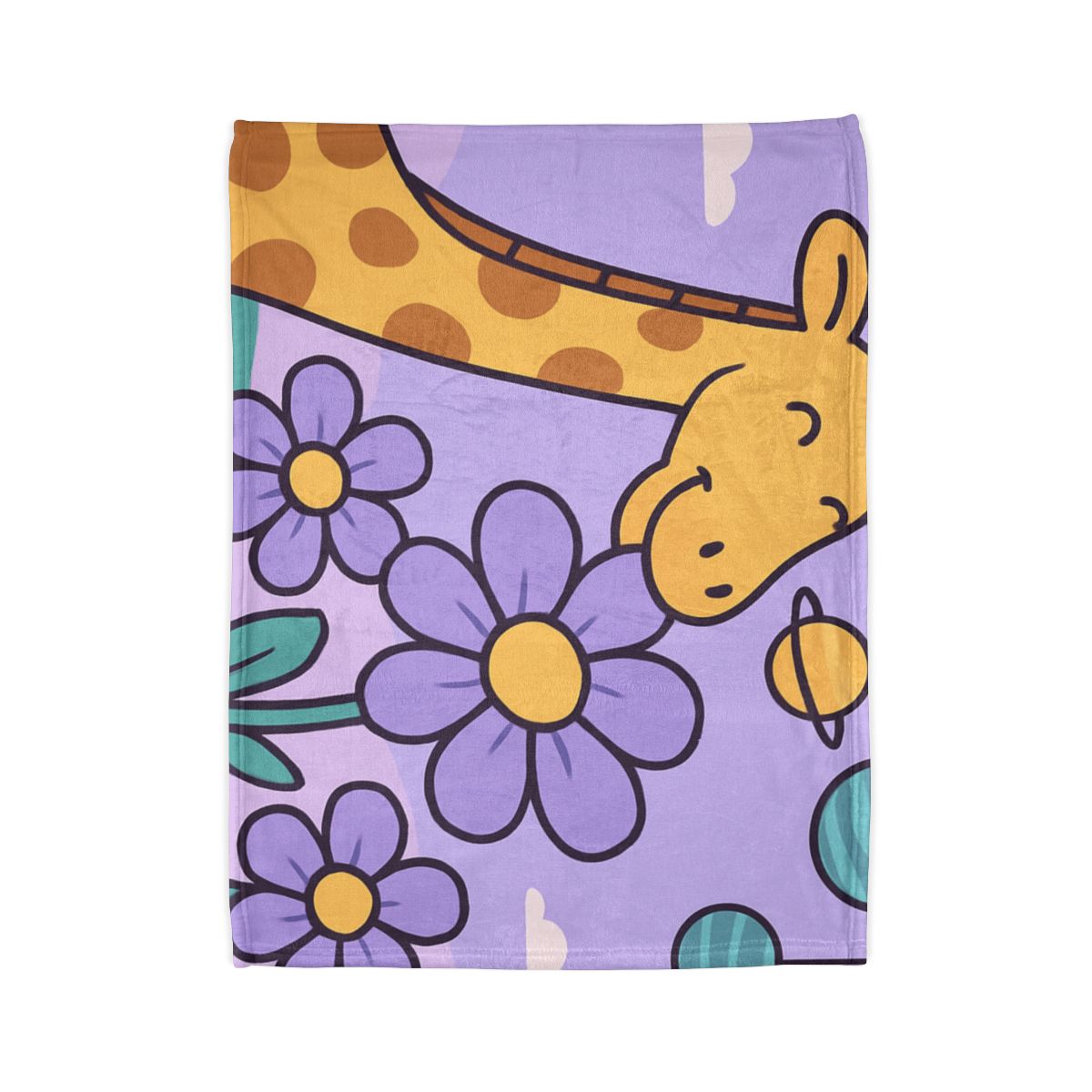 Galaxy Garden Giraffe custom blankets