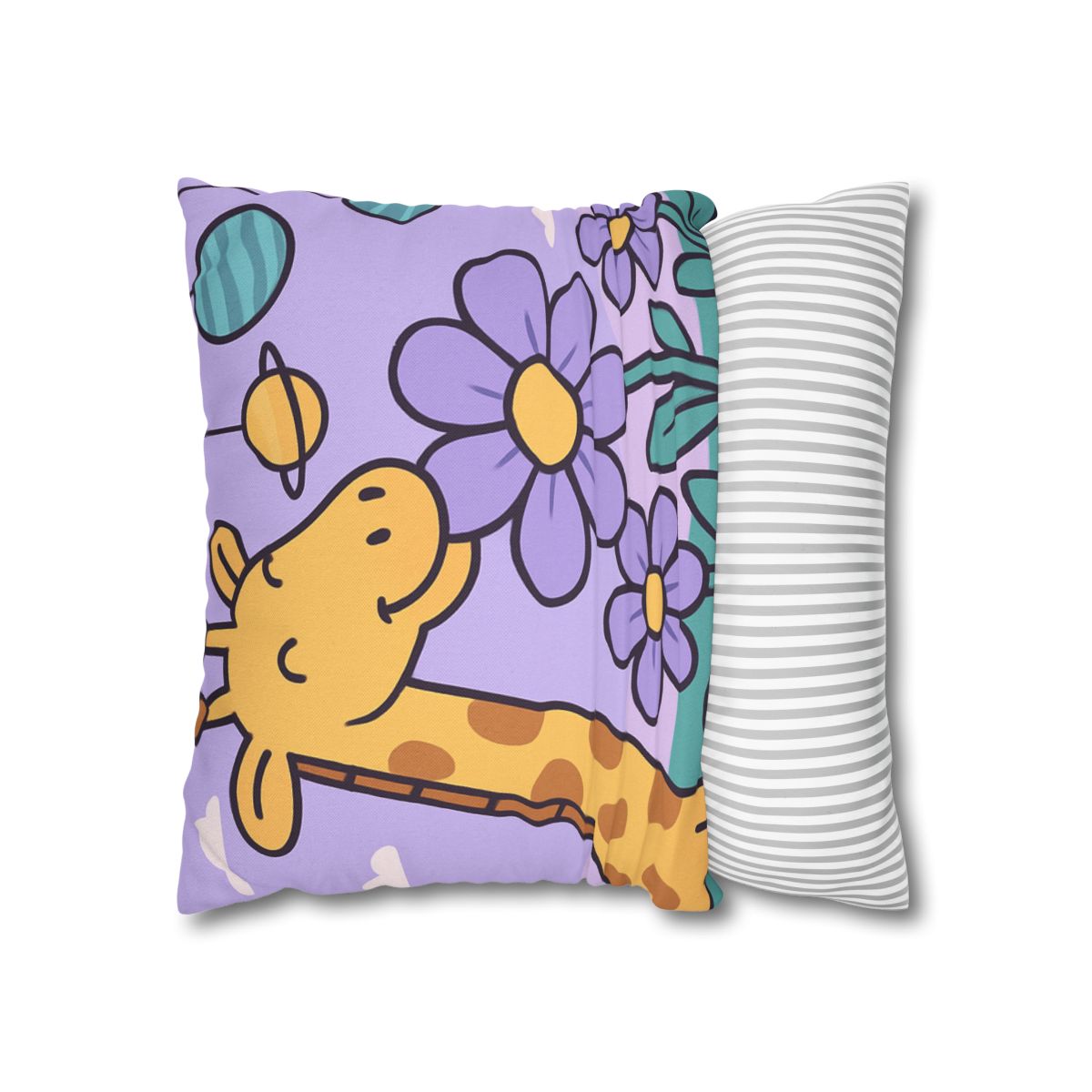 Galaxy Garden Giraffe trendy patterned pillow cases