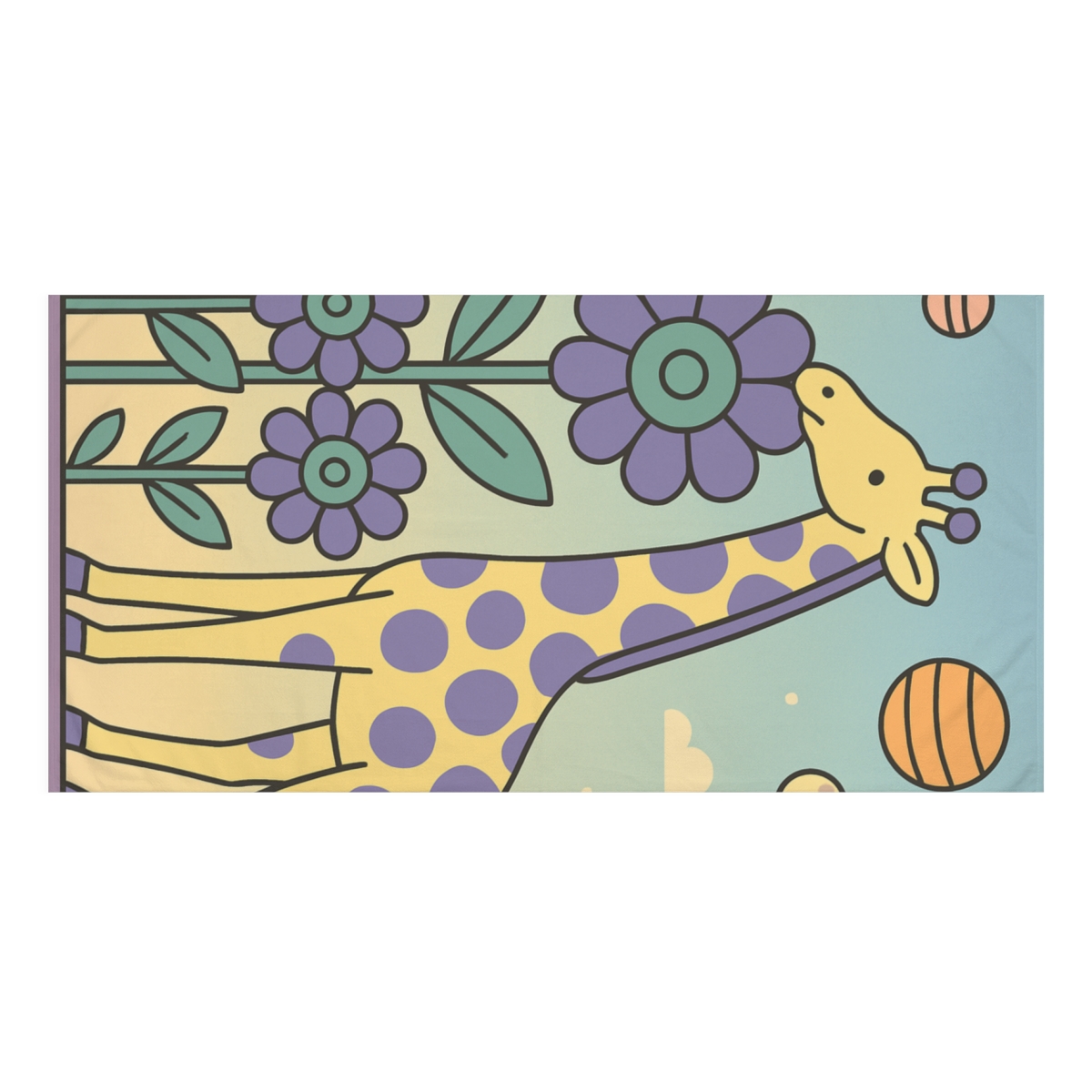 Galaxy Garden Giraffe decorative home towels