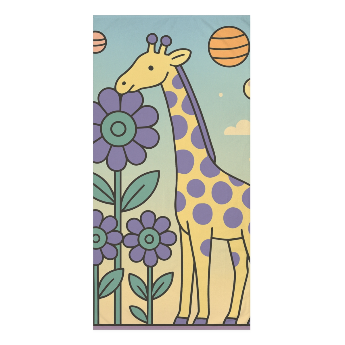 Galaxy Garden Giraffe decorative home towels