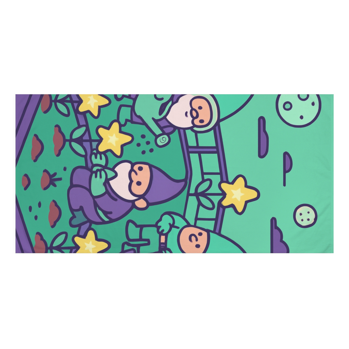 Galaxy Garden Gnomes unique gift towels