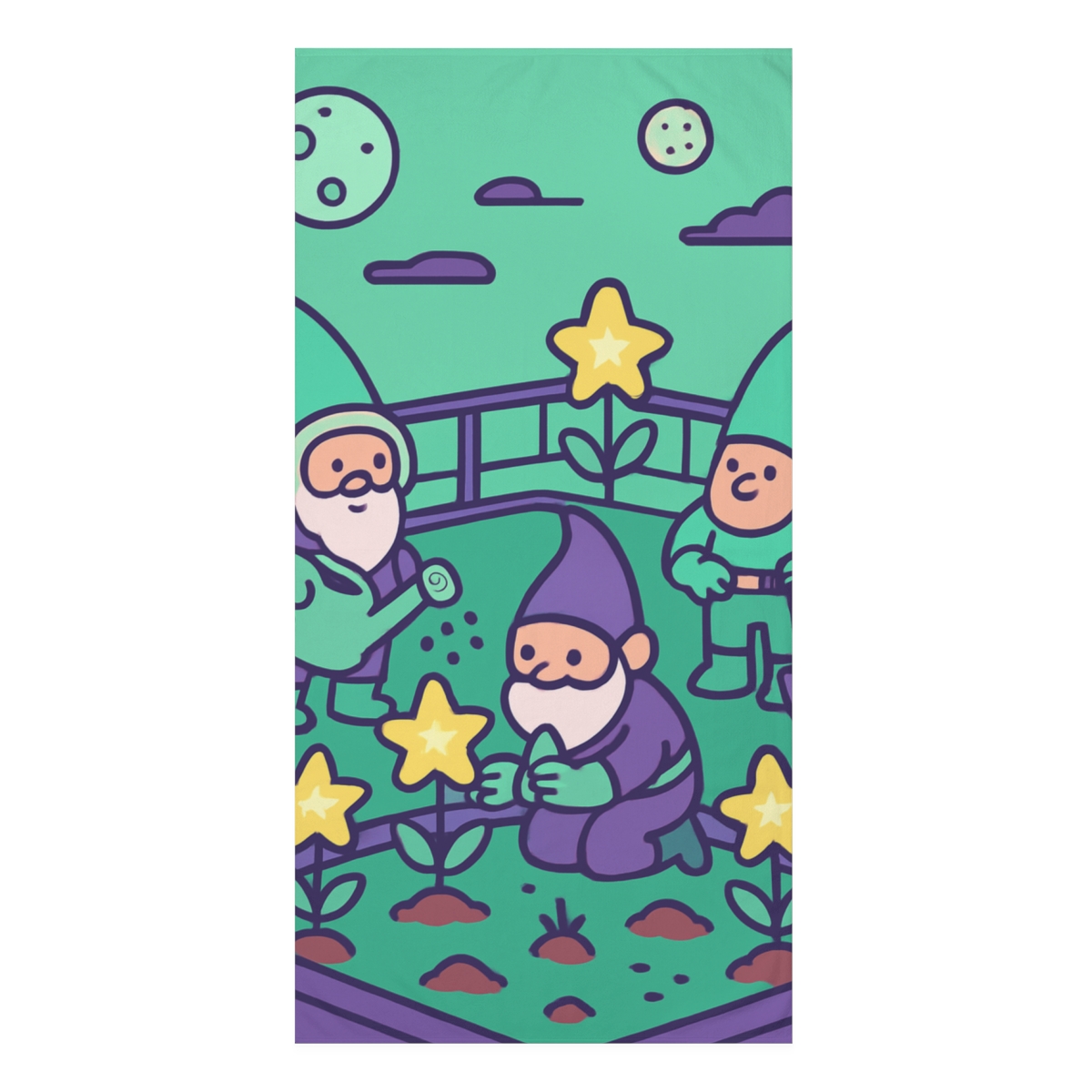 Galaxy Garden Gnomes unique gift towels