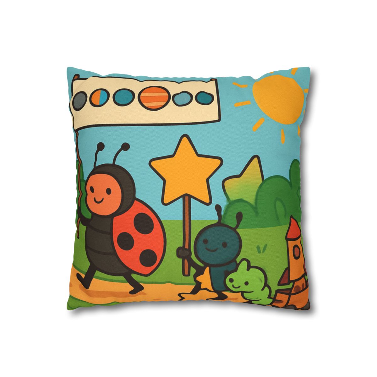 Galaxy Garden Insect Parade soft cotton pillow cases