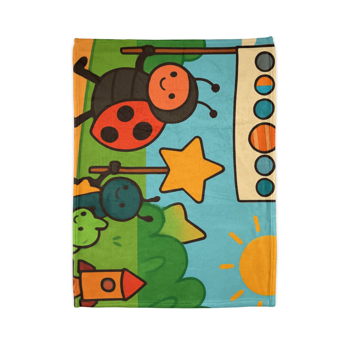 Galaxy Garden Insect Parade stylish throw blankets