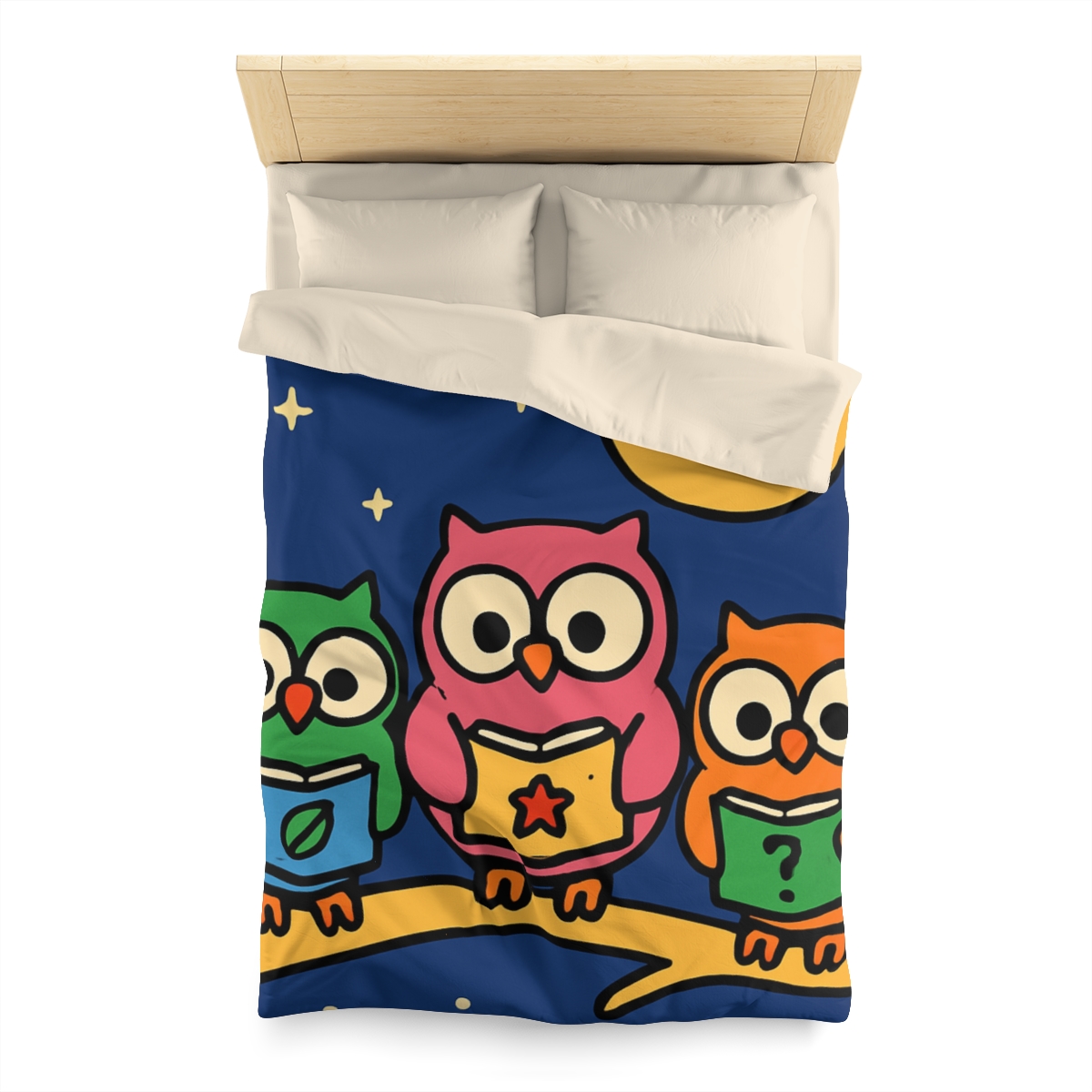 Galaxy Garden Of Curious Owls soft comforter duvets