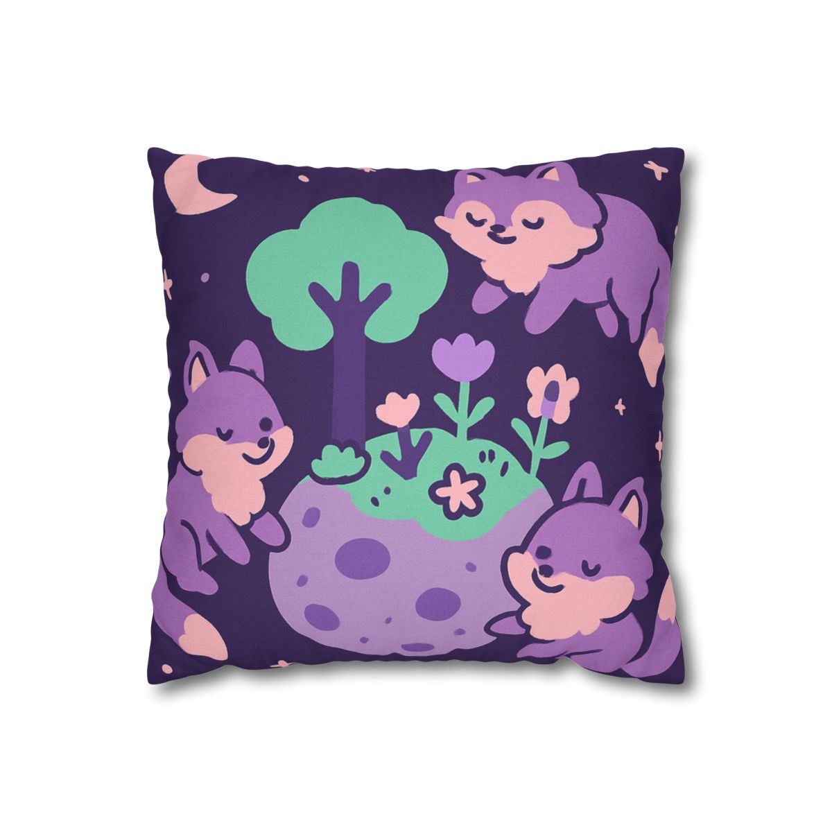 Galaxy Garden Of Floating Foxes custom pillow cases
