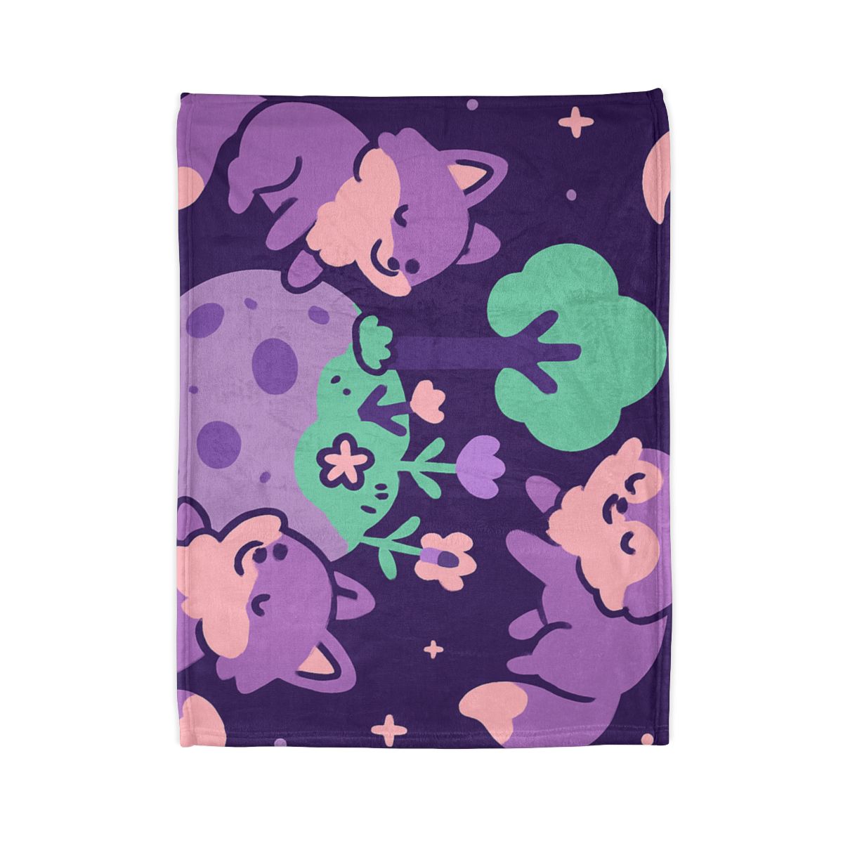 Galaxy Garden Of Floating Foxes decorative home blankets