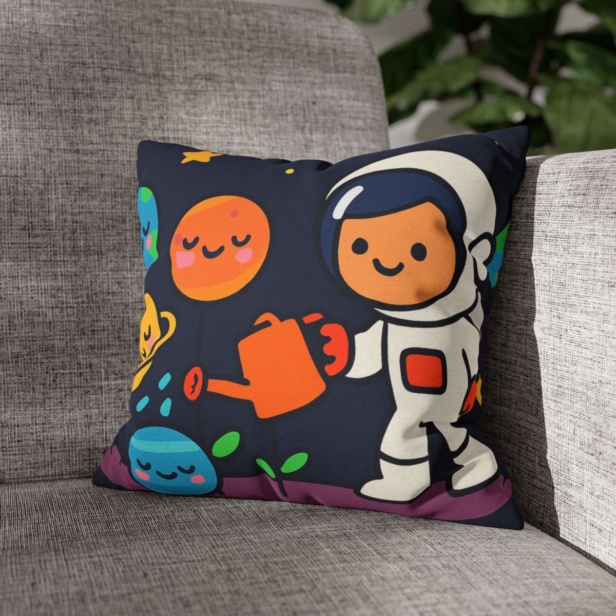 Galaxy Garden Of Friendly Planets comfortable bedding pillow covers