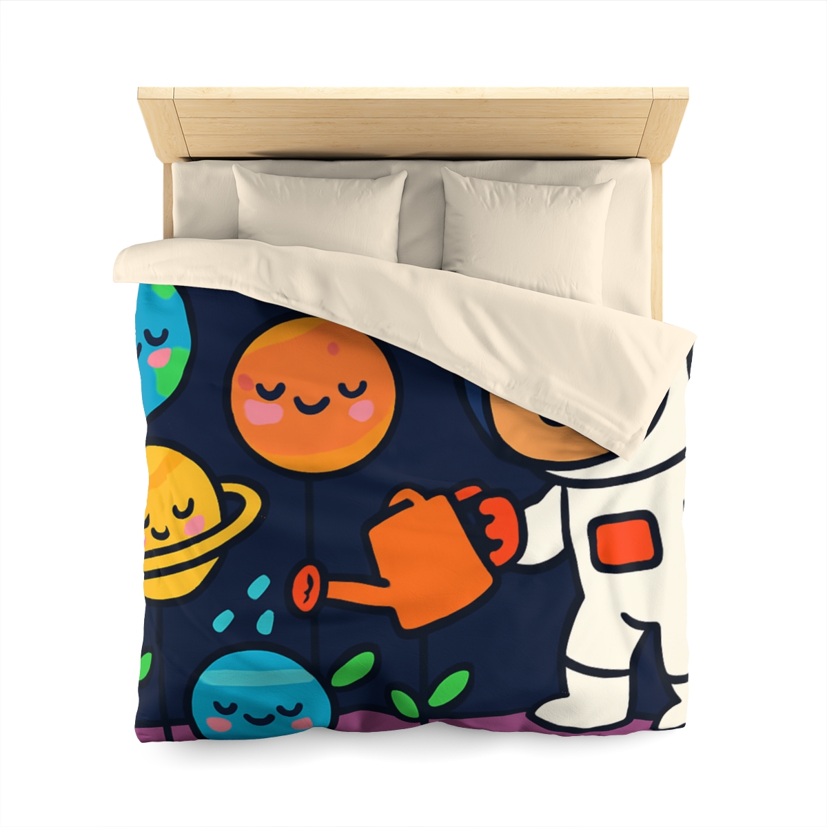 Galaxy Garden Of Friendly Planets unique patterned duvets