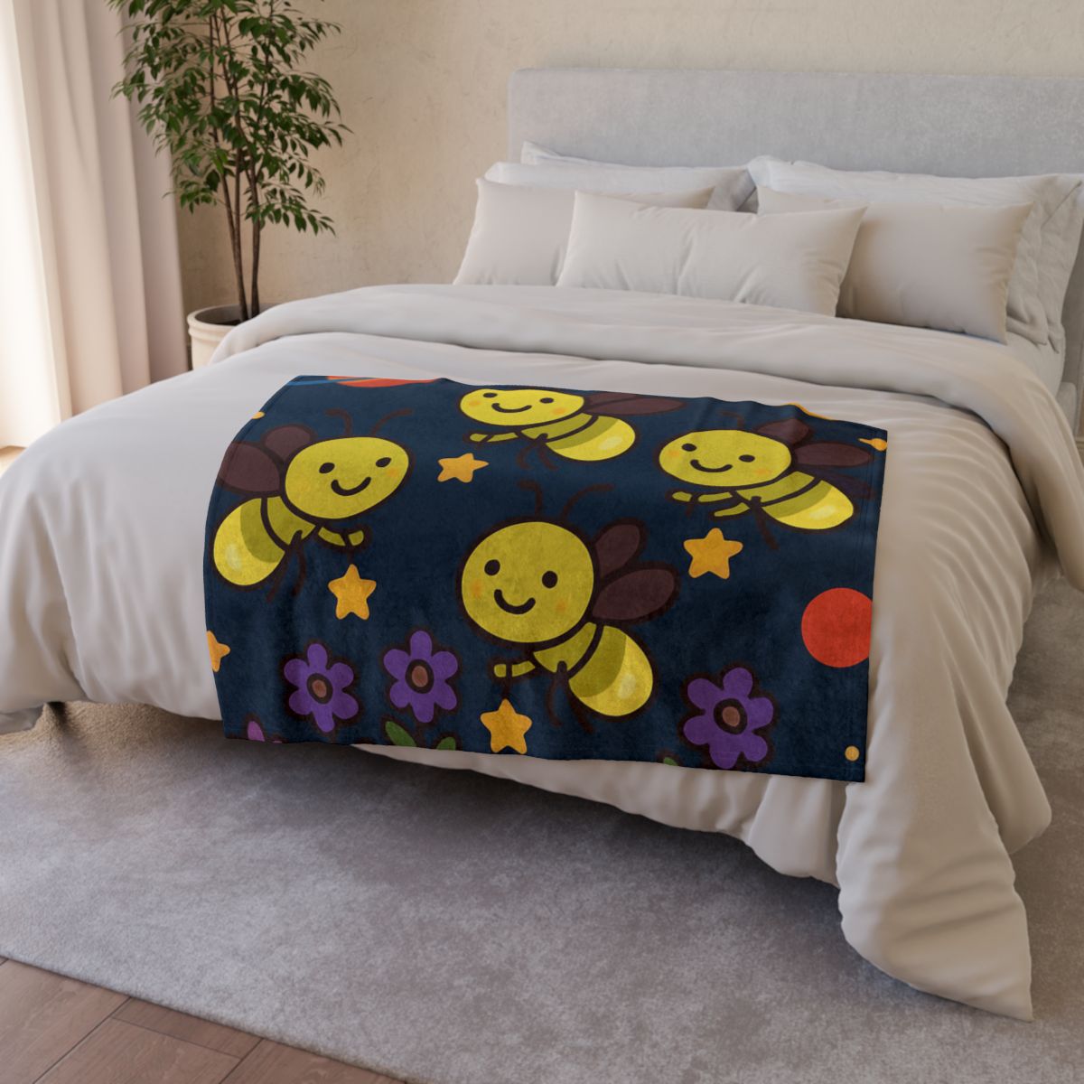 Galaxy Garden Of Singing Fireflies decorative home blankets
