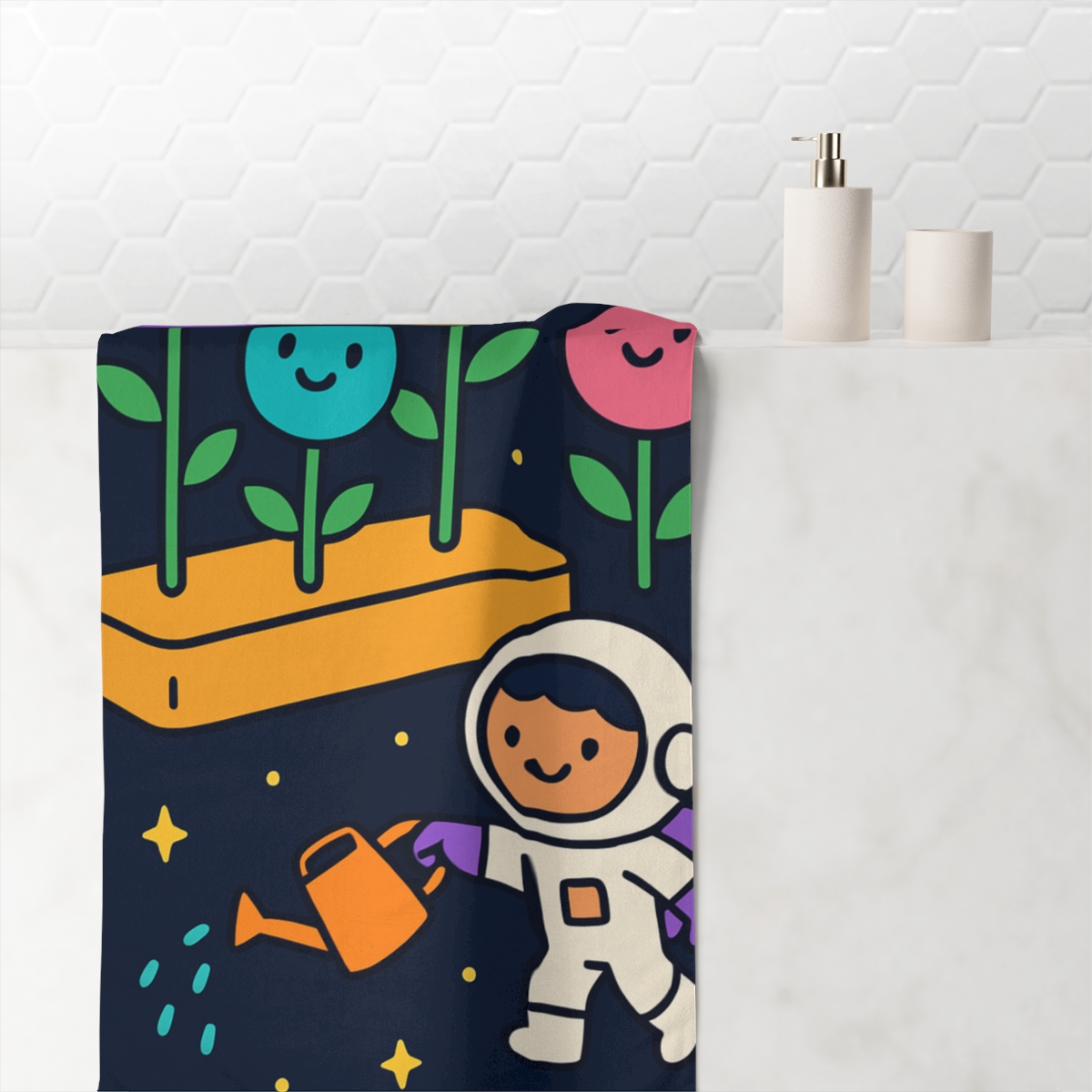 Galaxy Garden Of Singing Planets stylish beach towels