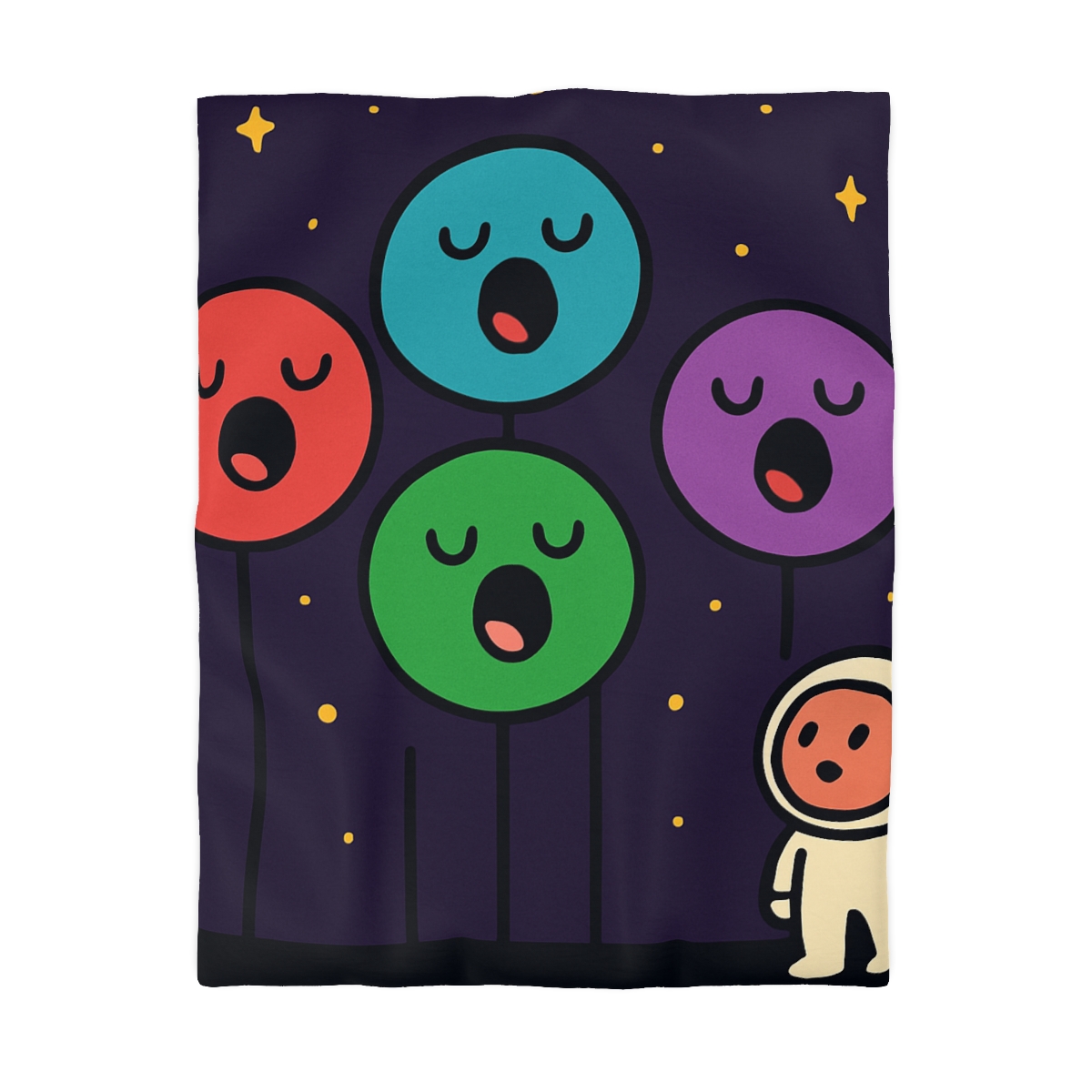 Galaxy Garden Of Singing Planets designer printed duvets