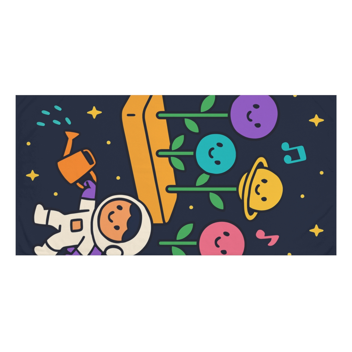 Galaxy Garden Of Singing Planets stylish beach towels