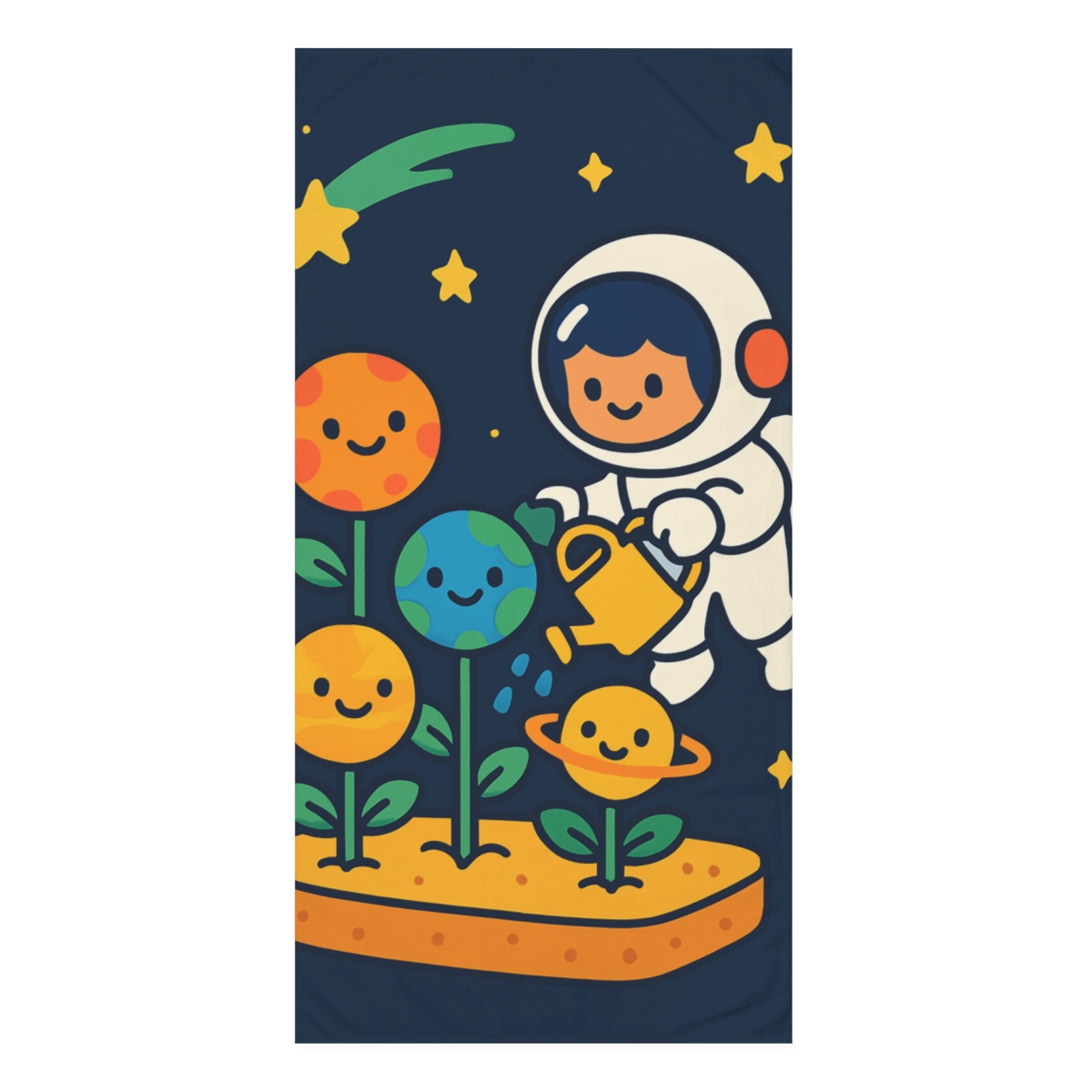 Galaxy Garden Of Smiling Planets unique gift towels