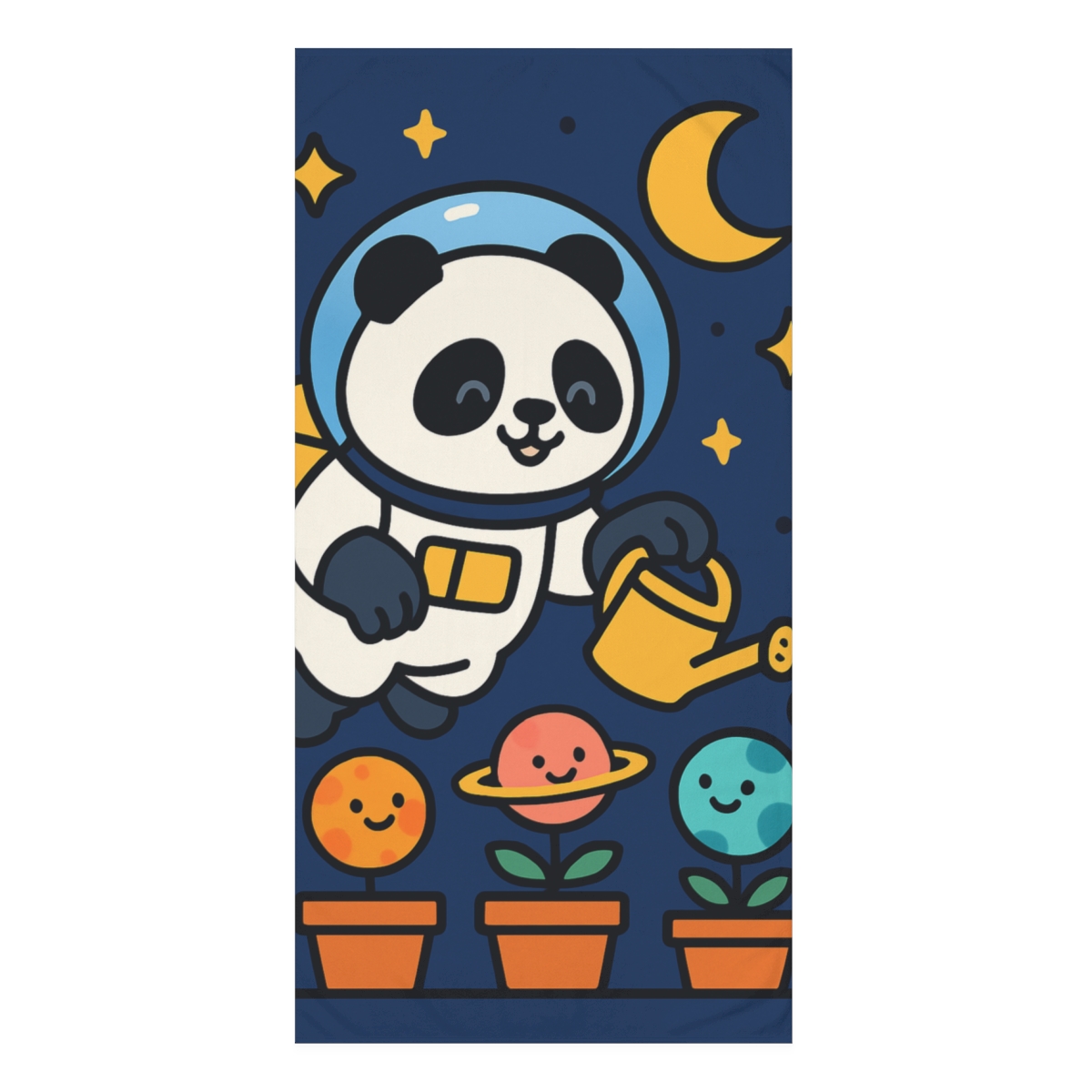 Galaxy Garden Of The Panda Planets decorative home towels