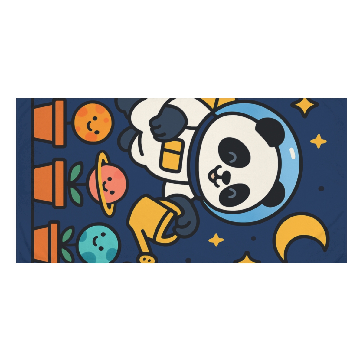 Galaxy Garden Of The Panda Planets decorative home towels