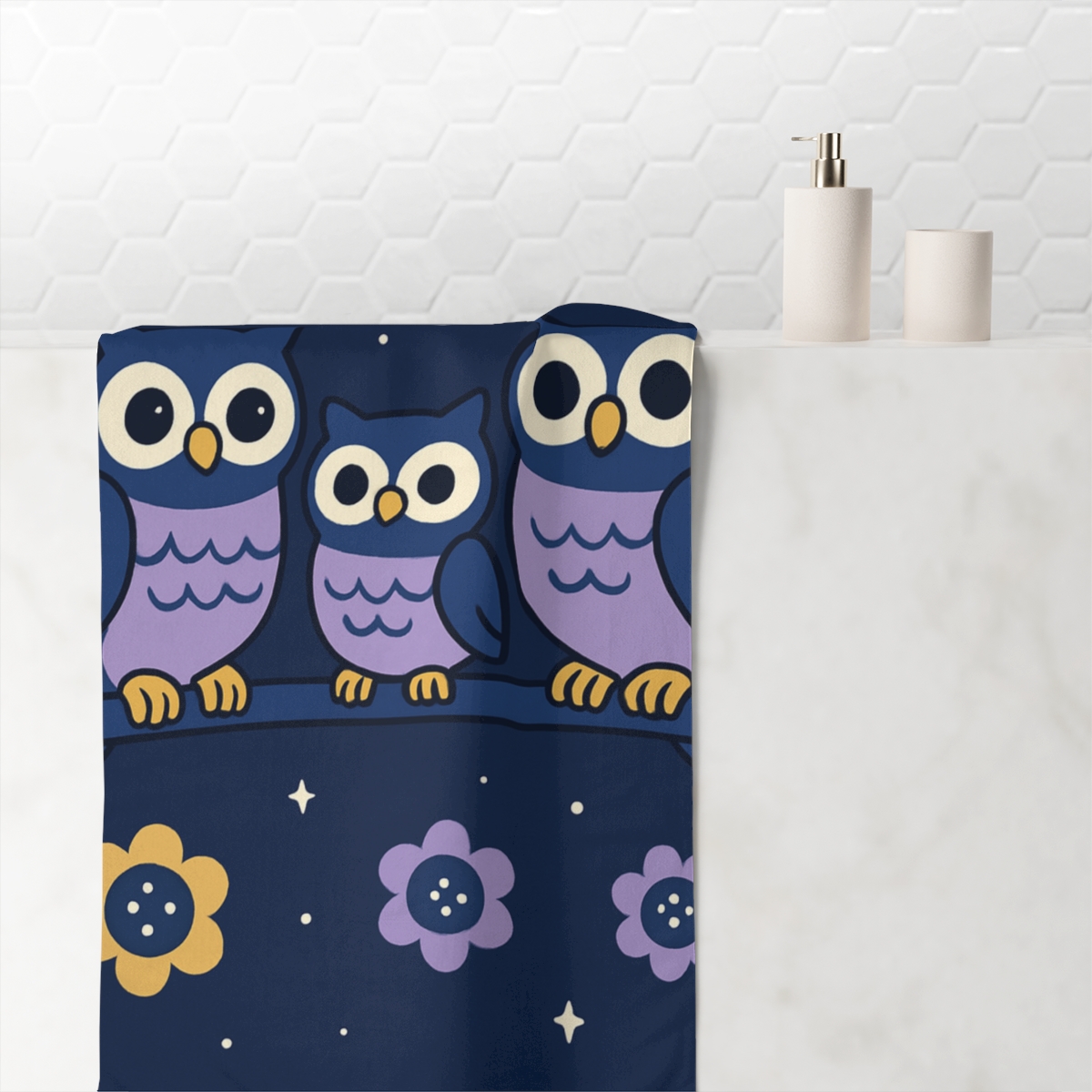 Galaxy Garden Owls decorative home towels