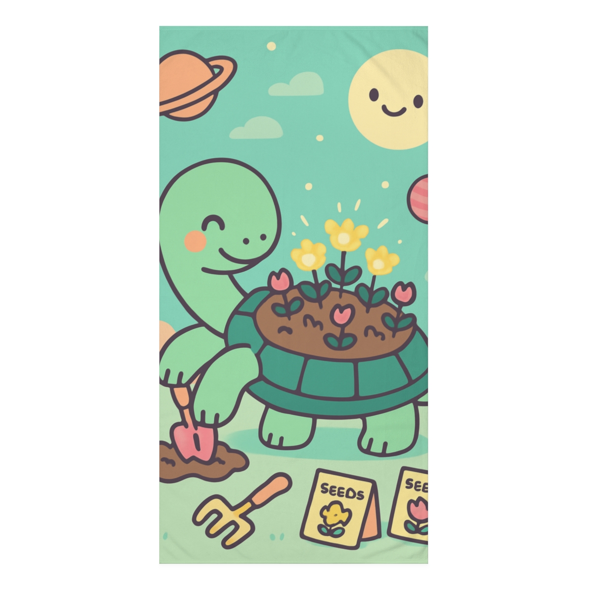 Galaxy Garden Turtle trendy hand towels