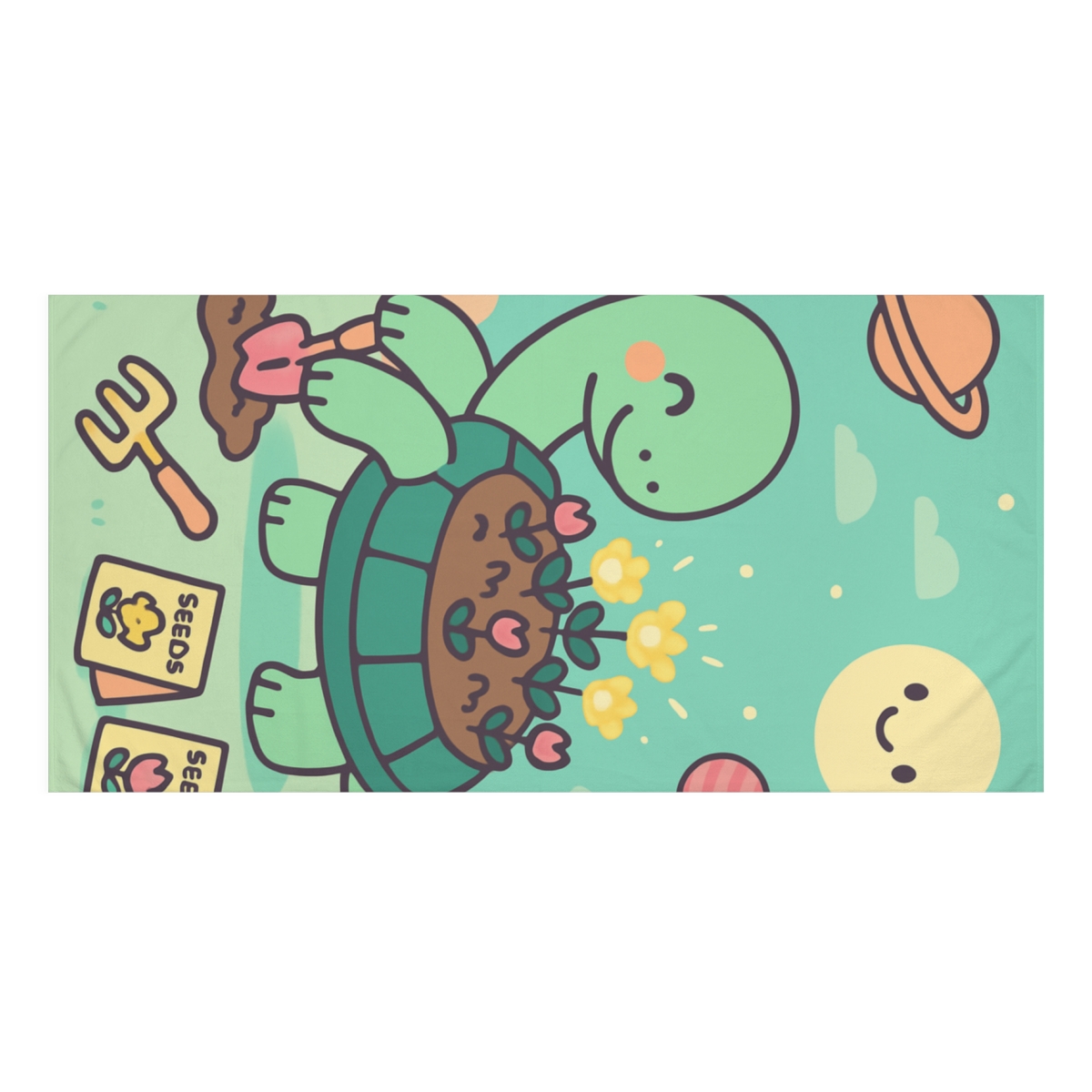 Galaxy Garden Turtle trendy hand towels