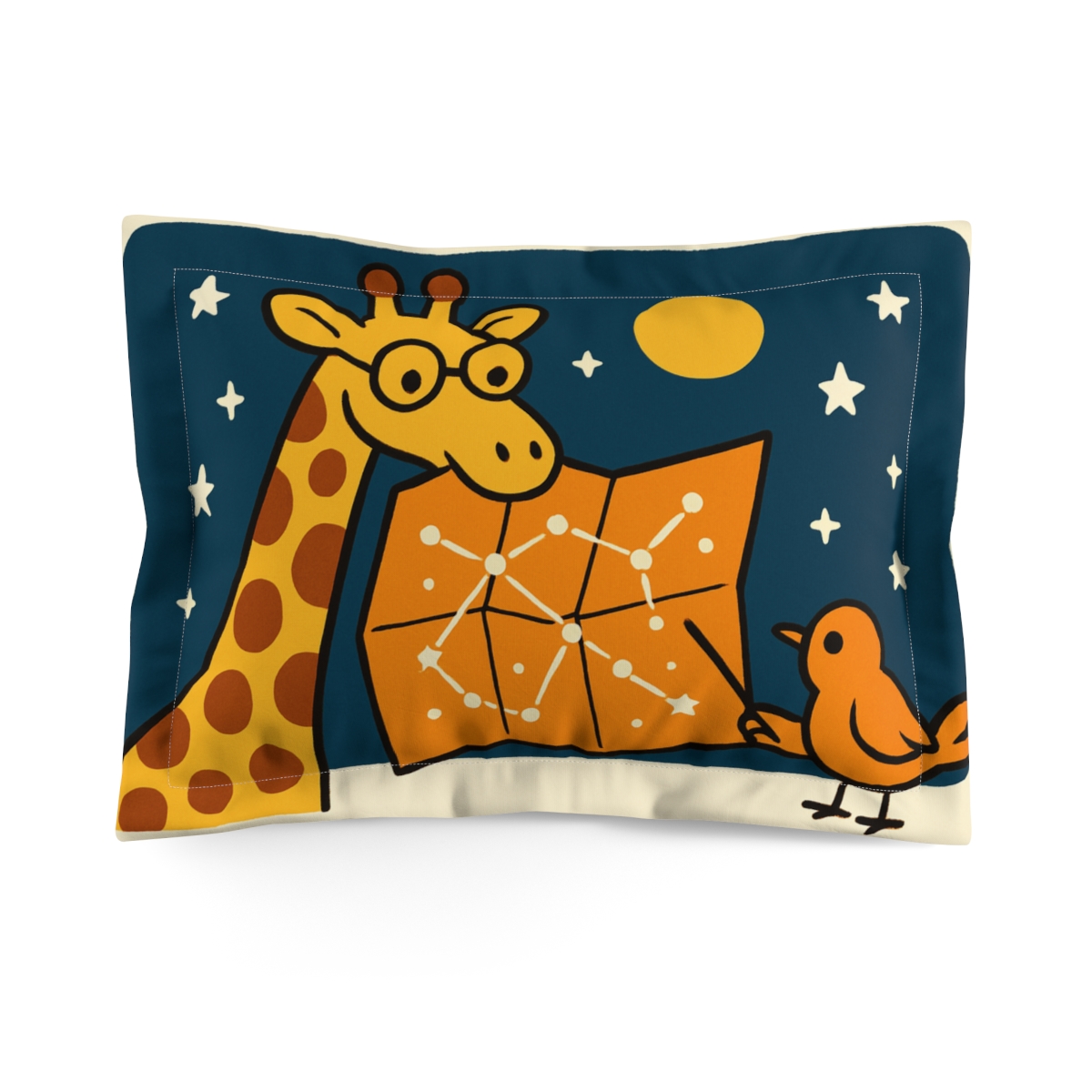 Galaxy Giraffe Star Map unique shape pillows