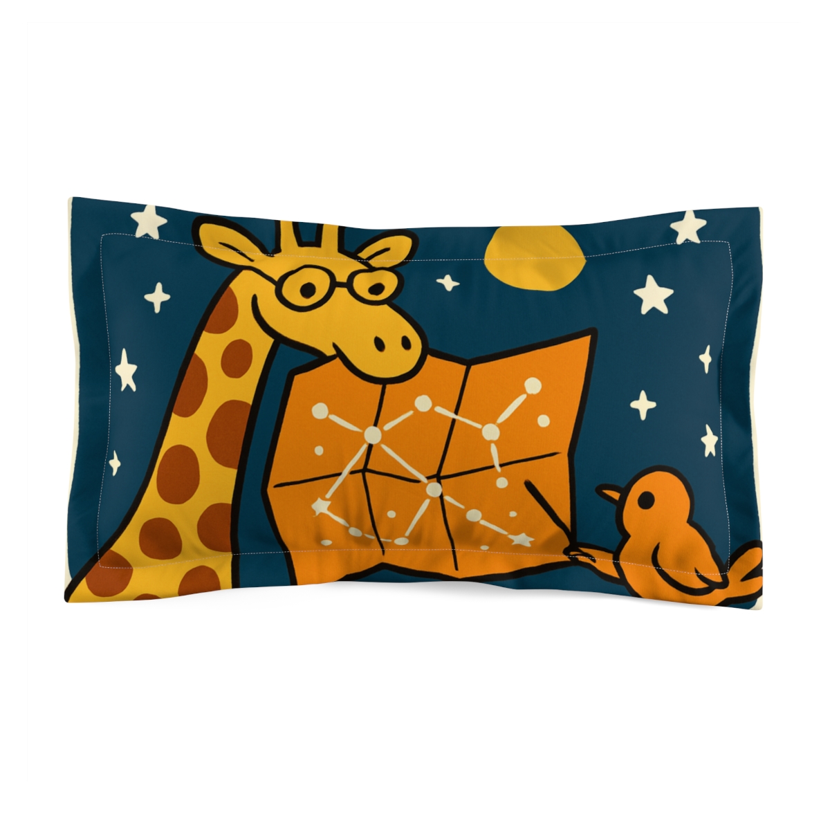 Galaxy Giraffe Star Map unique shape pillows