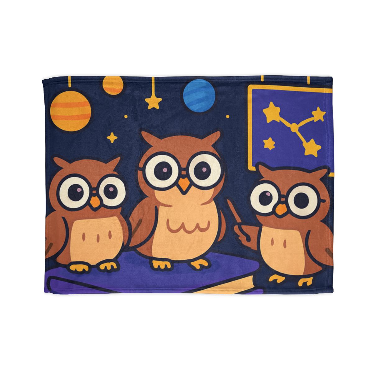 Galaxy Library Of The Wise Owls warm winter blankets