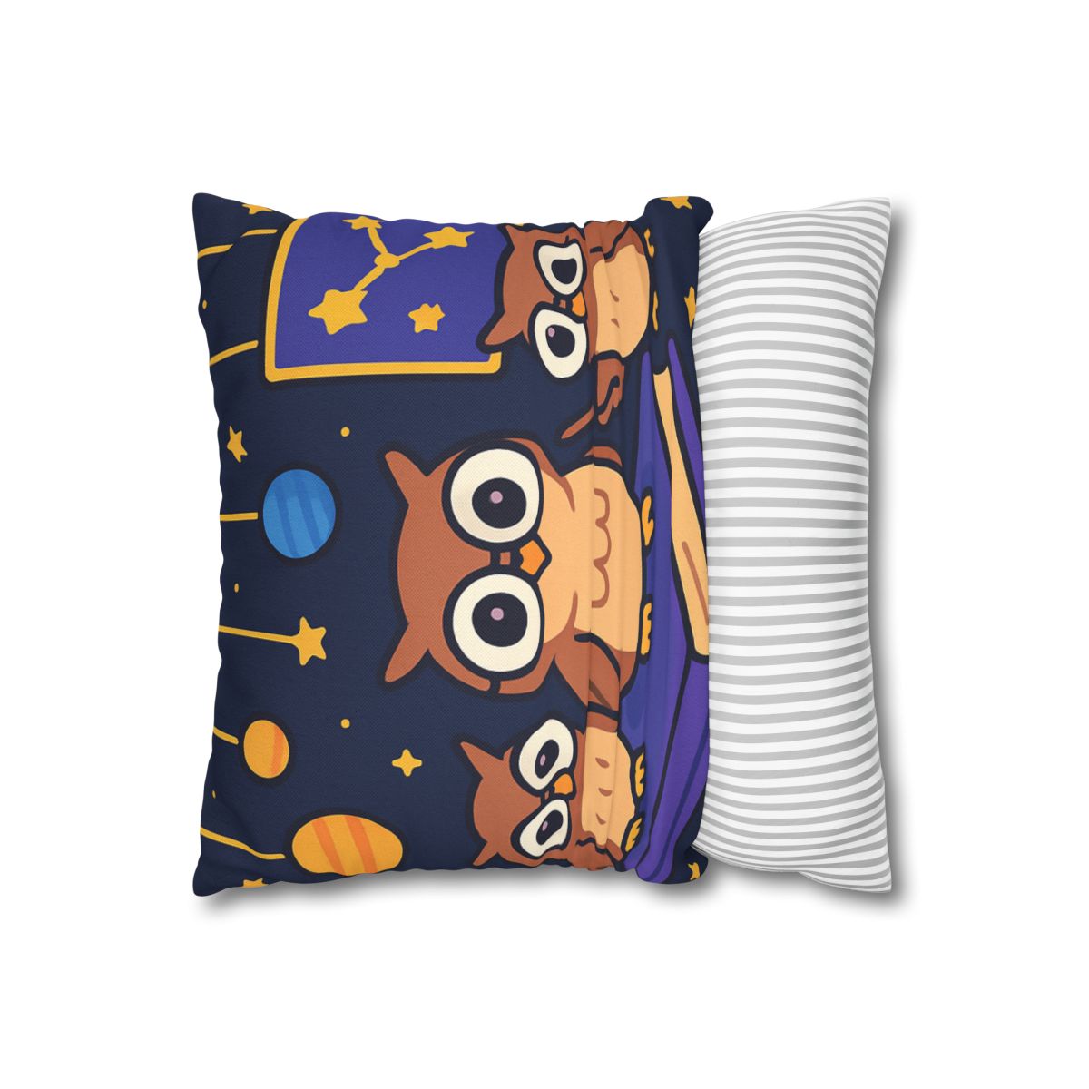Galaxy Library Of The Wise Owls trendy patterned pillow cases