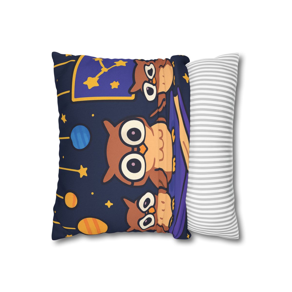 Galaxy Library Of The Wise Owls trendy patterned pillow cases