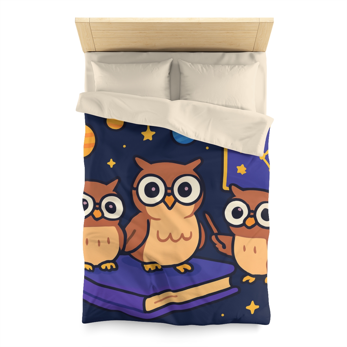 Galaxy Library Of The Wise Owls warm winter duvets