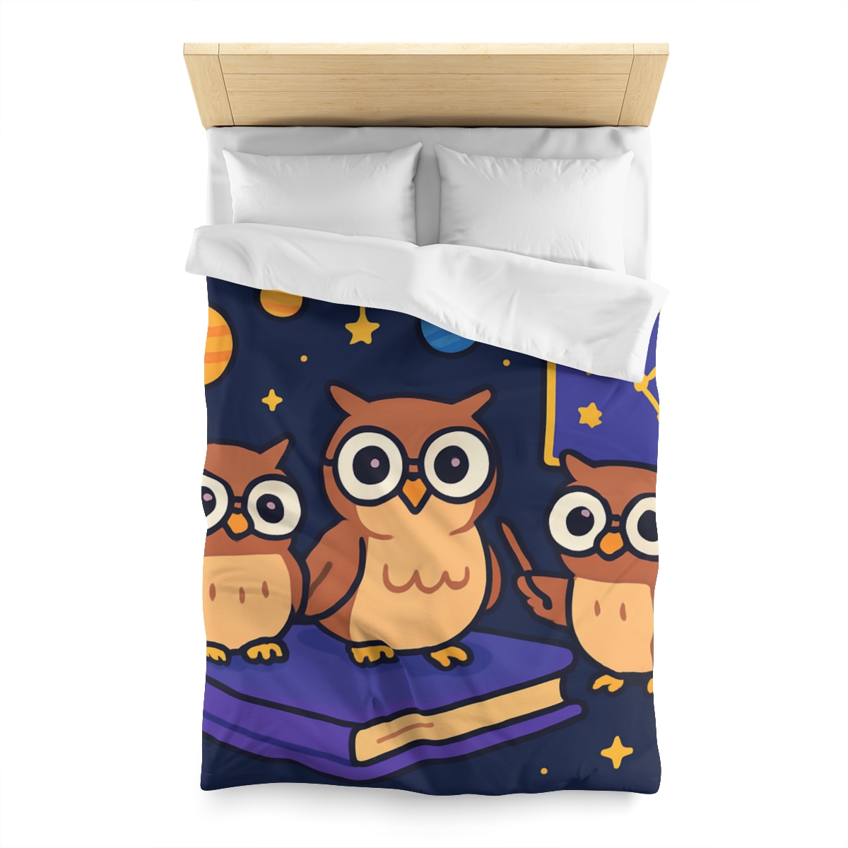 Galaxy Library Of The Wise Owls warm winter duvets