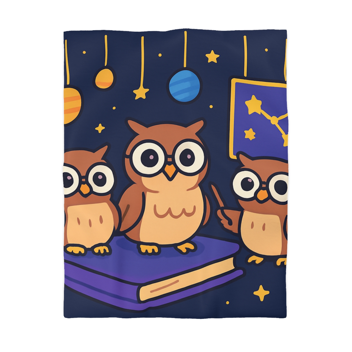 Galaxy Library Of The Wise Owls warm winter duvets