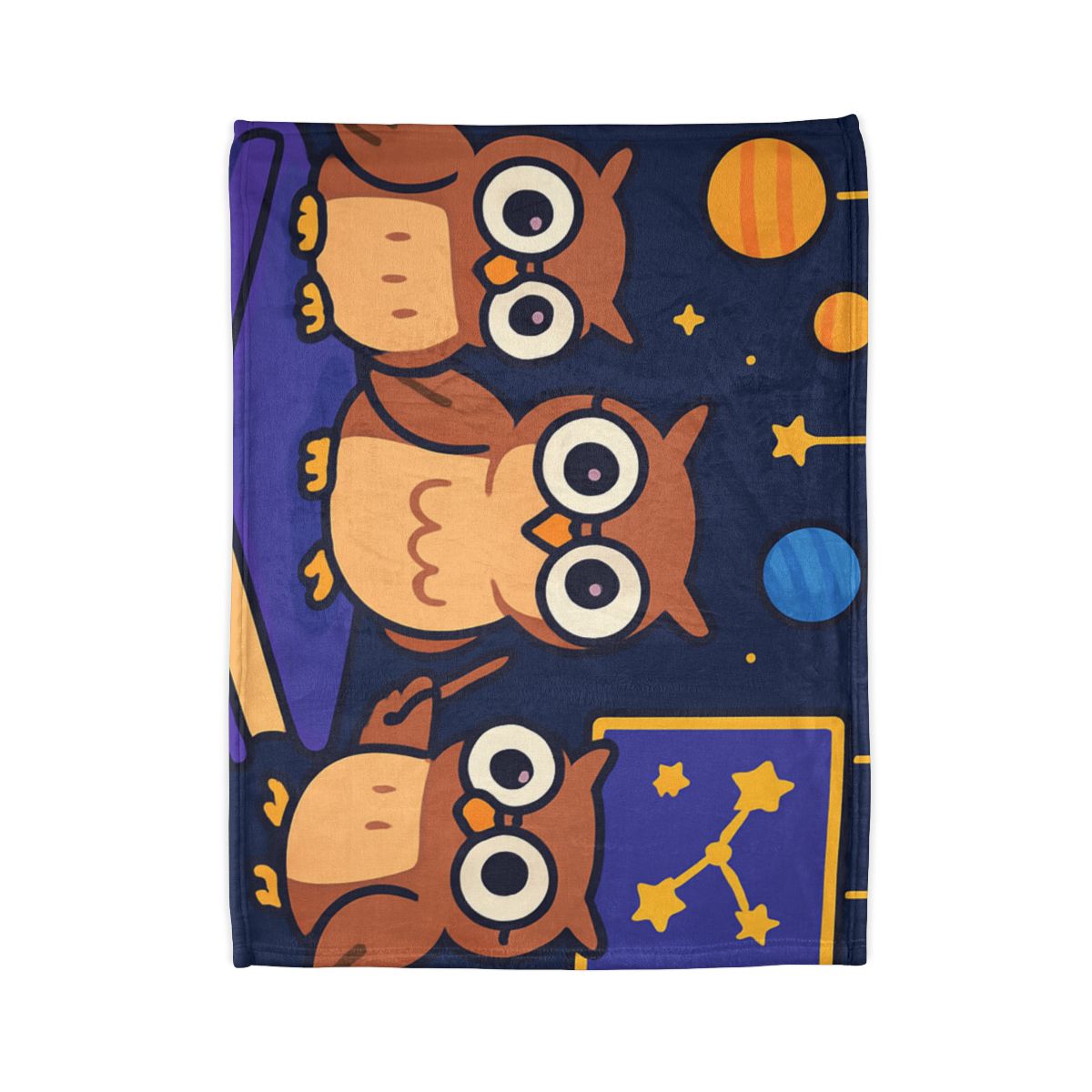 Galaxy Library Of The Wise Owls warm winter blankets