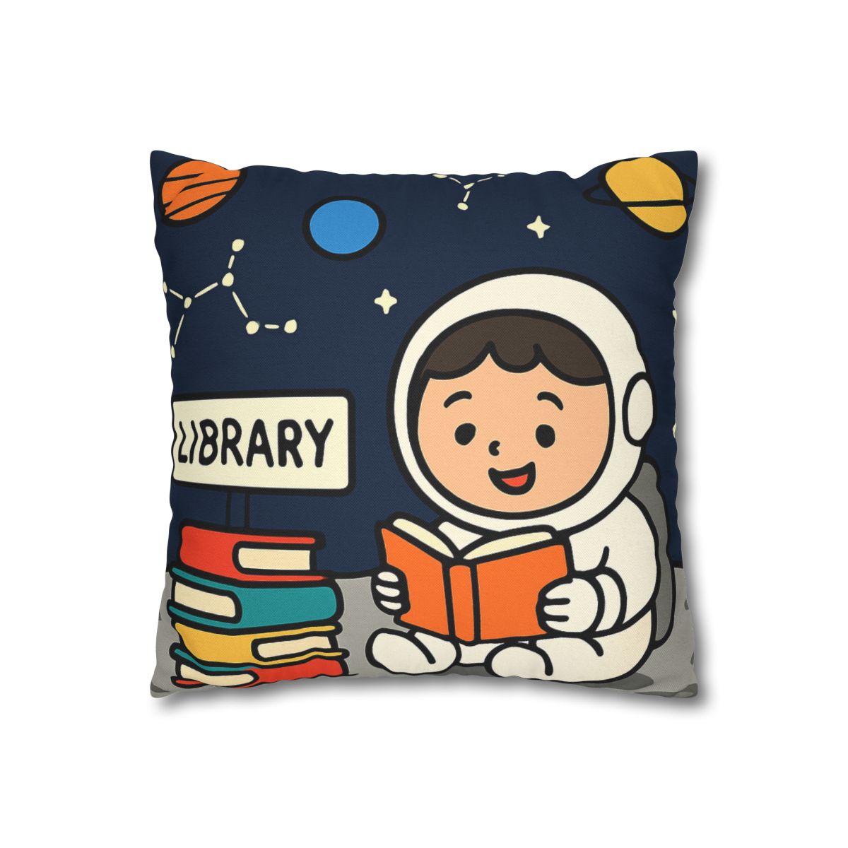 Galaxy Library On The Moon custom pillow cases