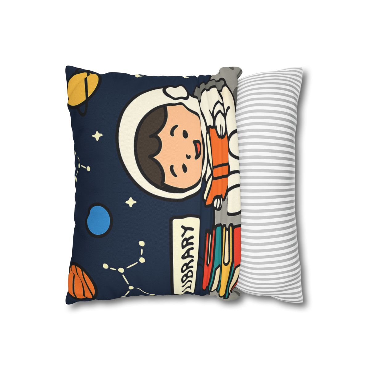 Galaxy Library On The Moon custom pillow cases