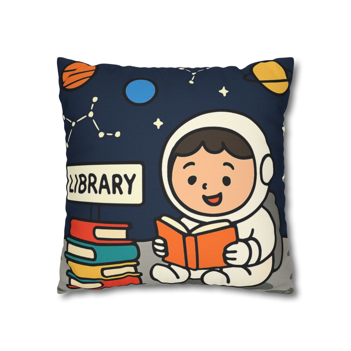 Galaxy Library On The Moon custom pillow cases