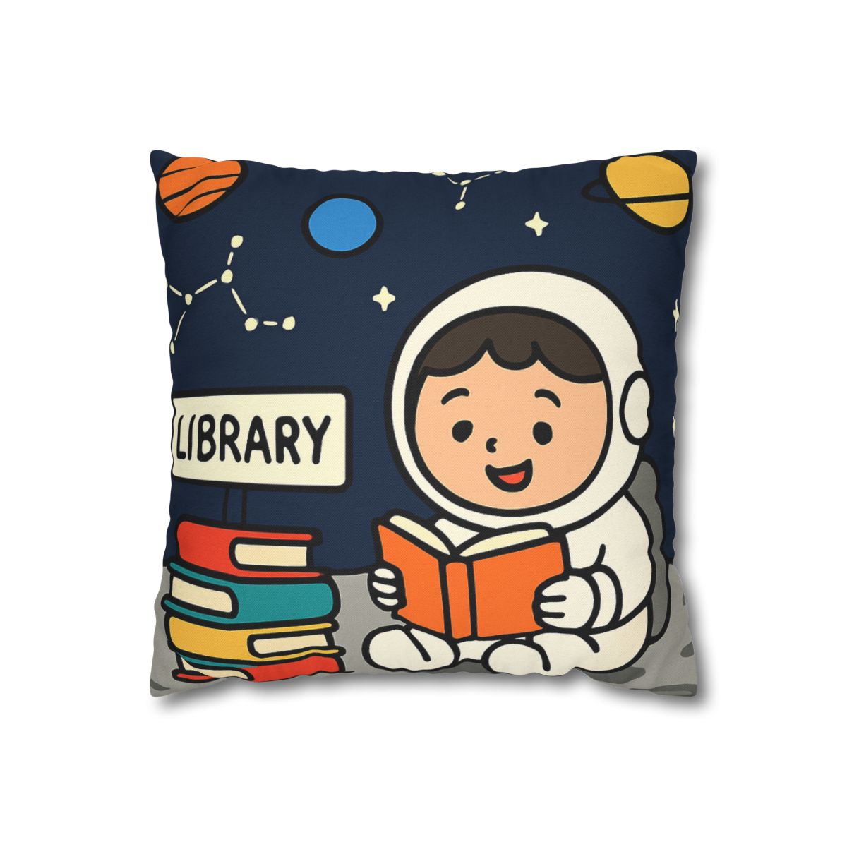 Galaxy Library On The Moon custom pillow cases