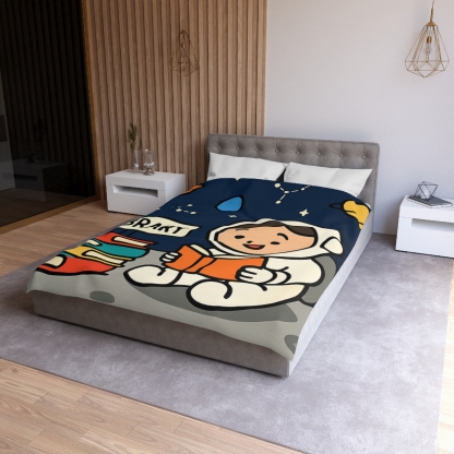 Galaxy Library On The Moon unique patterned duvets