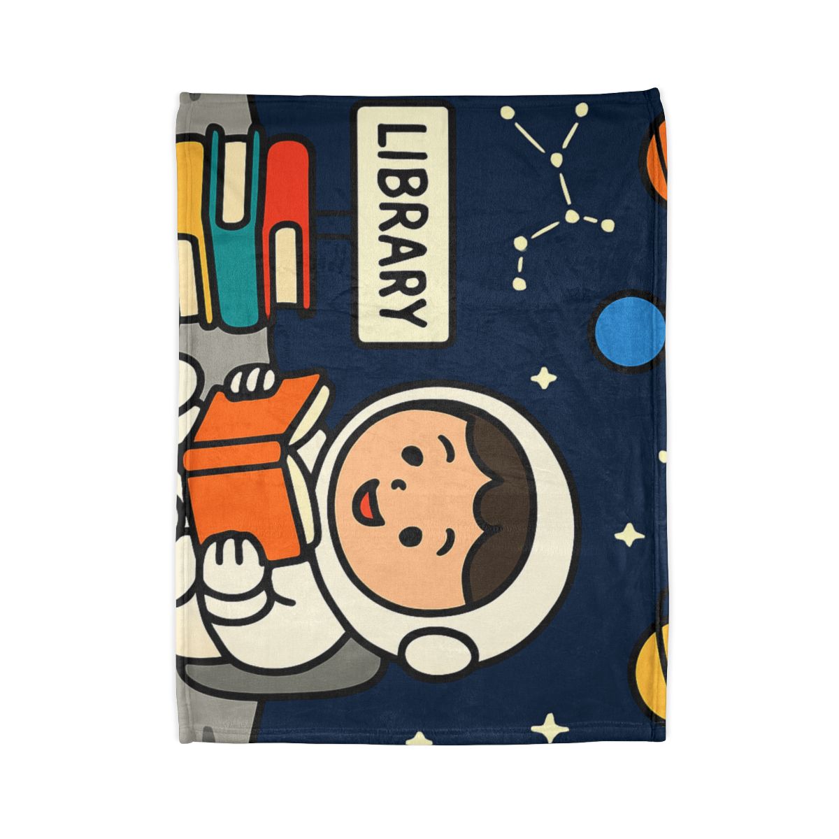 Galaxy Library On The Moon warm winter blankets