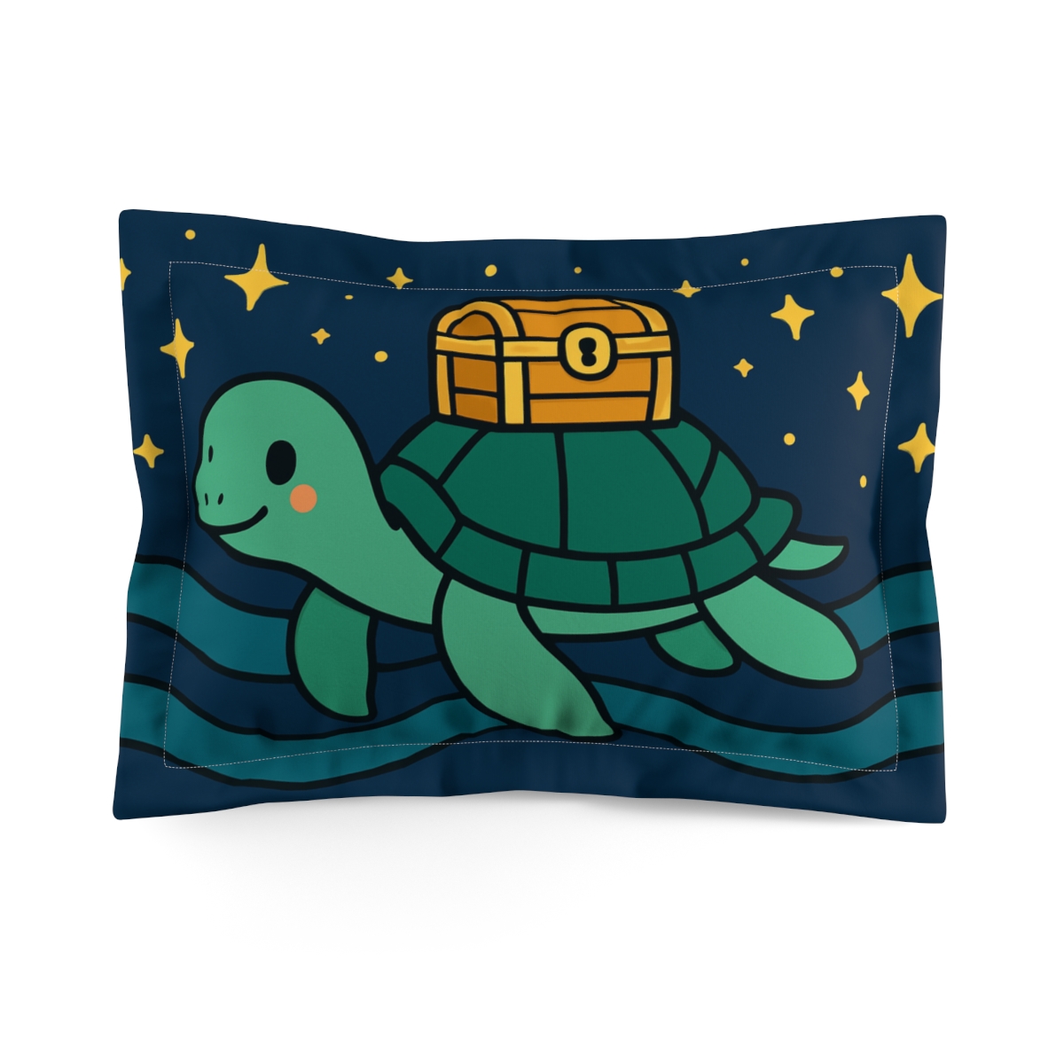 Galaxy Pirate Treasure Turtle designer printed pillows