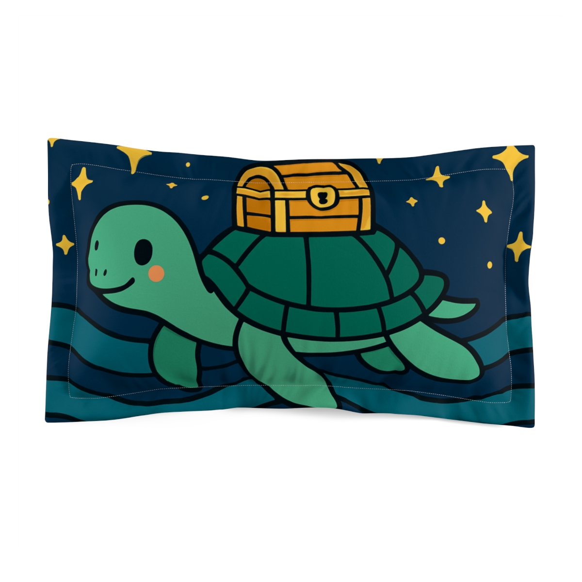 Galaxy Pirate Treasure Turtle designer printed pillows