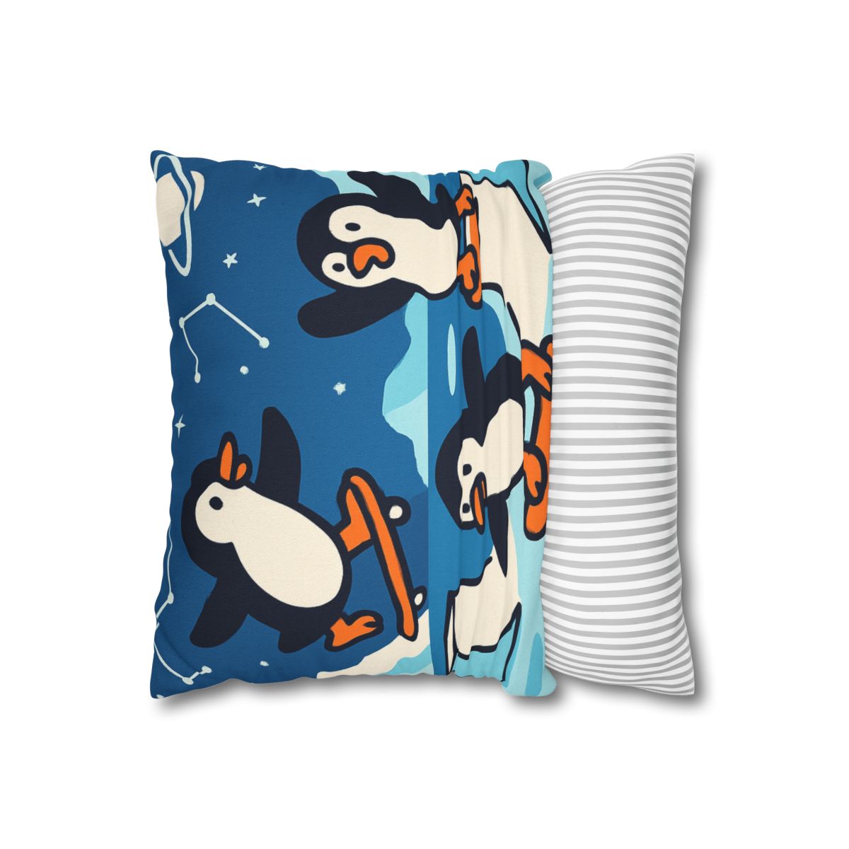 Galaxy Skate Park Penguins stylish decorative pillowcases