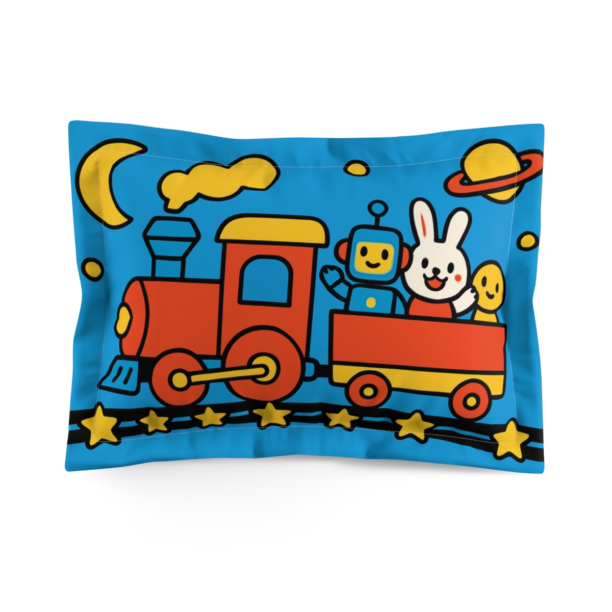 Galaxy Train Adventure soft plush pillows