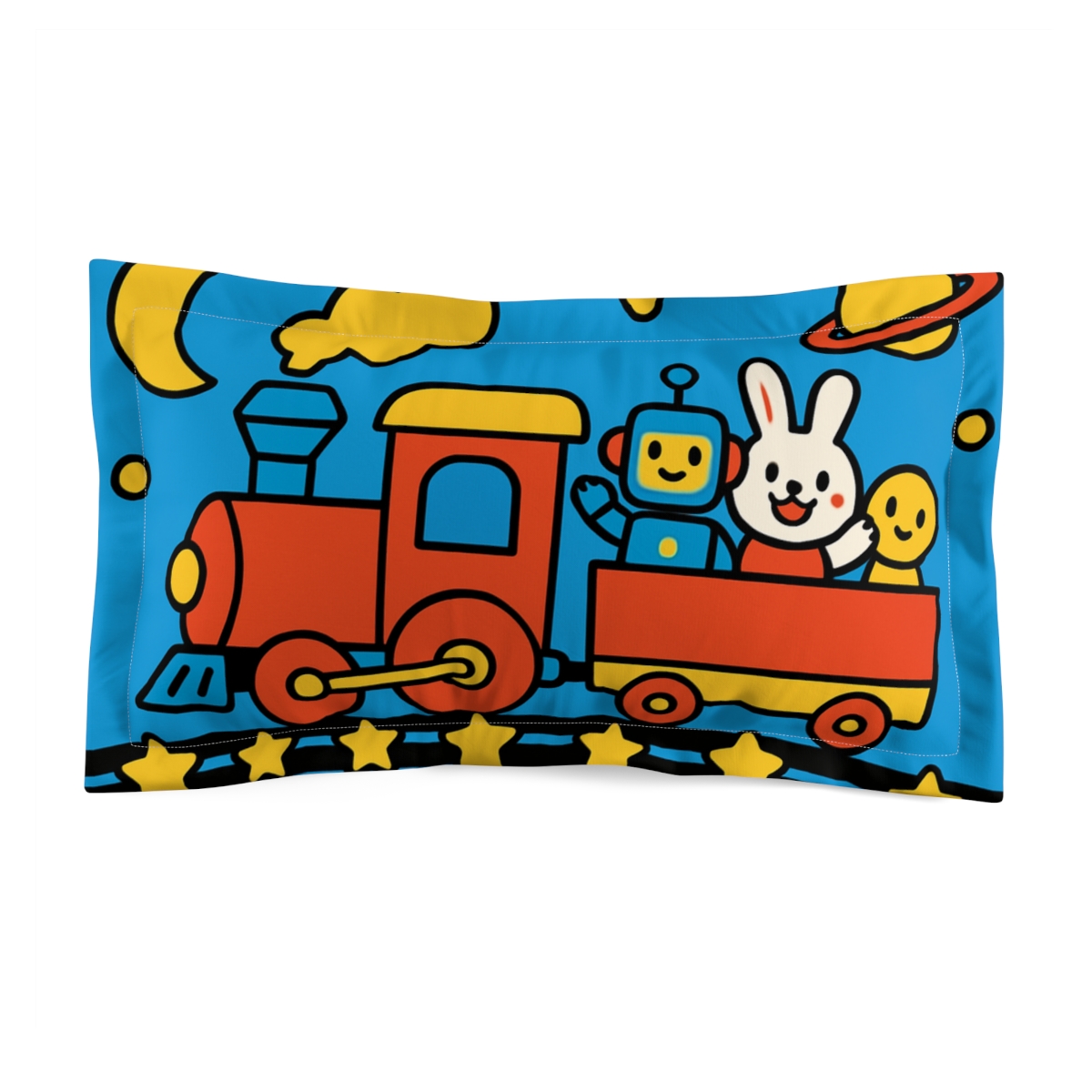 Galaxy Train Adventure soft plush pillows