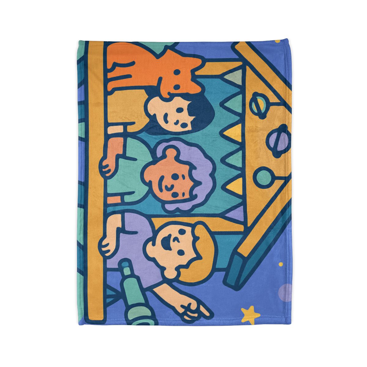 Galaxy Treehouse Explorers personalized cozy blankets