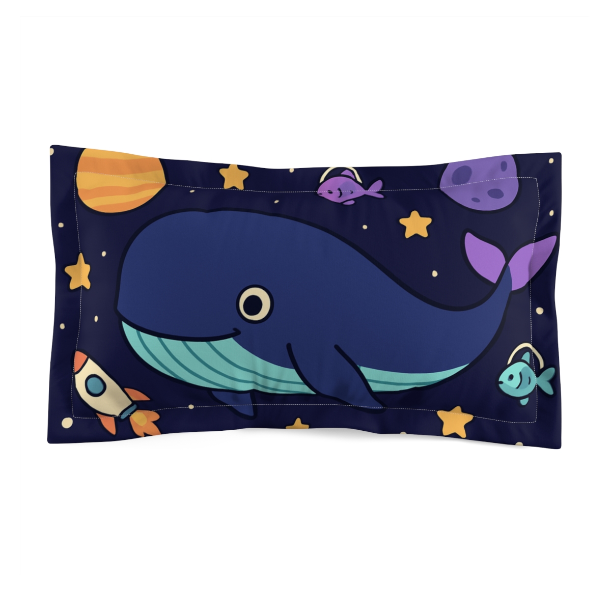Galaxy Whale Adventure unique shape pillows