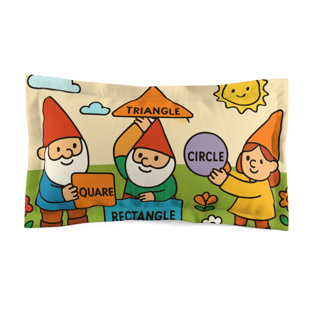 Garden Geometry Gnomes stylish throw pillows