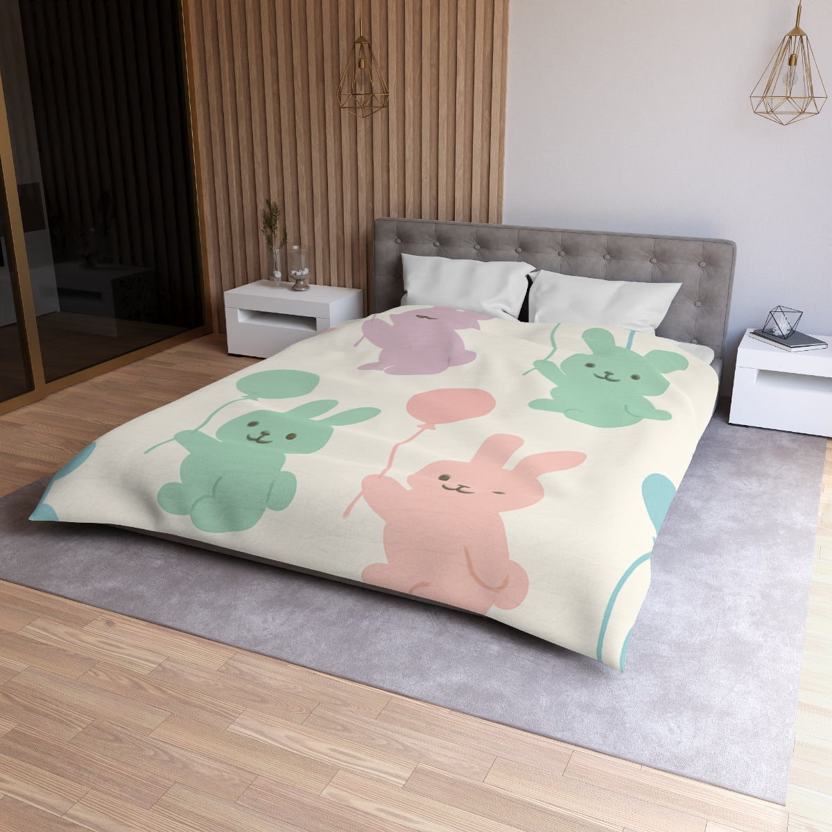 Gentle Bunny Balloon Bash Duvet