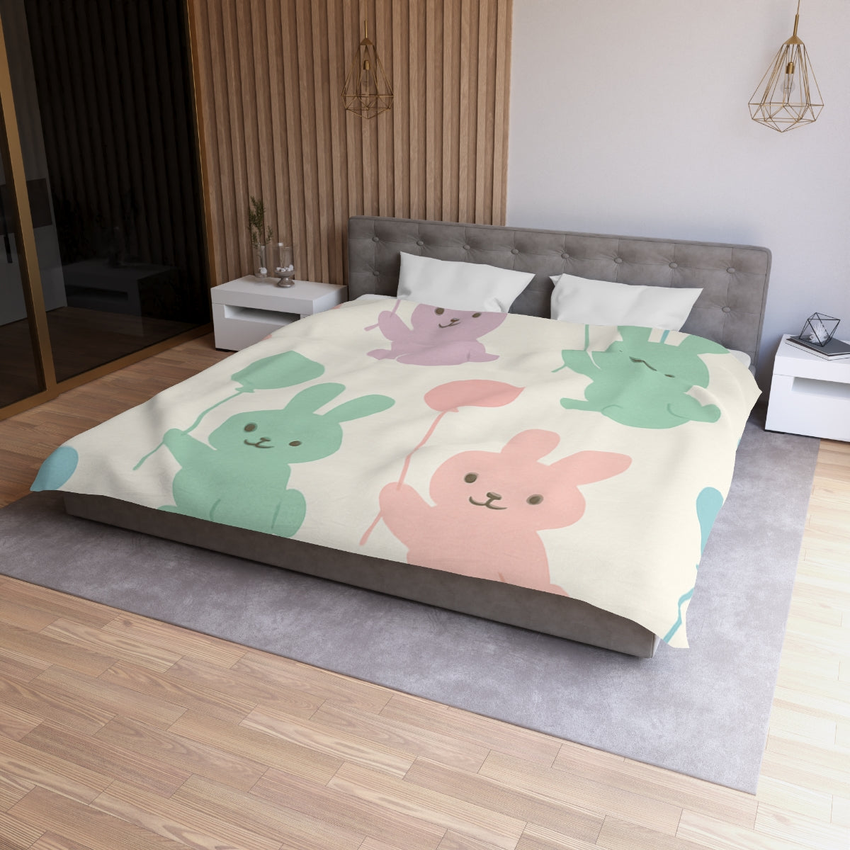 Gentle Bunny Balloon Bash Duvet